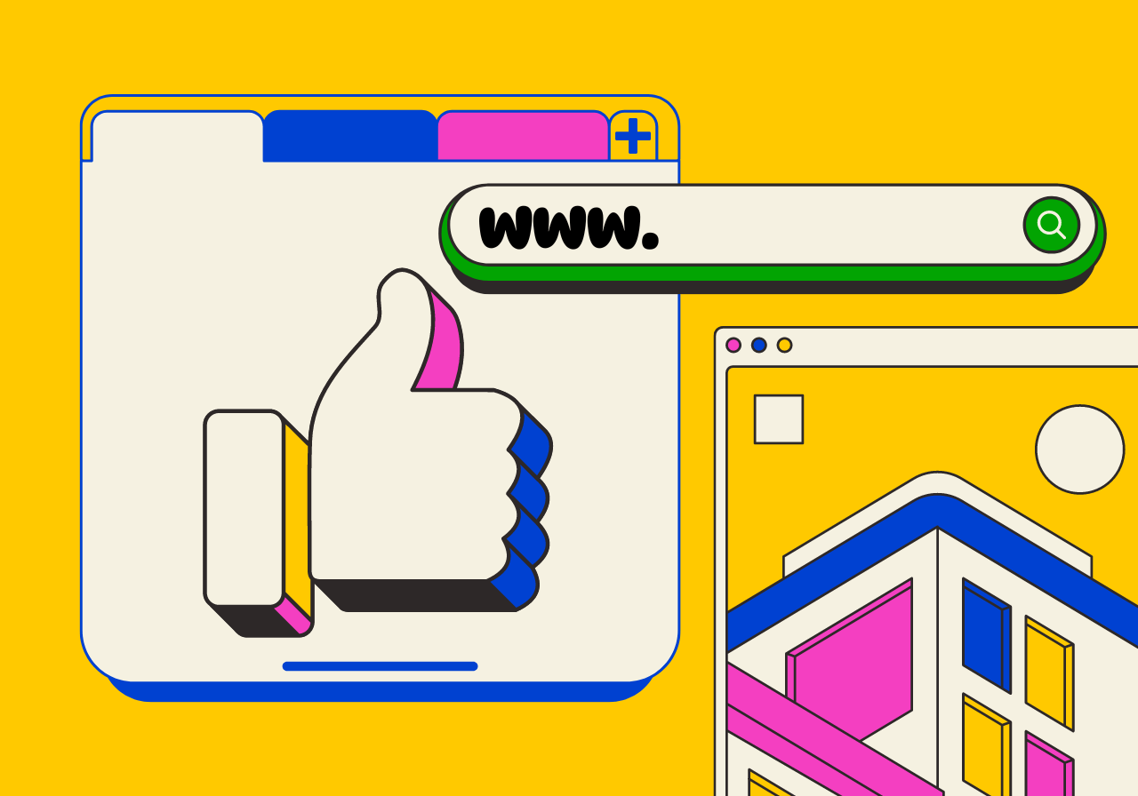 Illustration d'un nom de domaine personnalisé