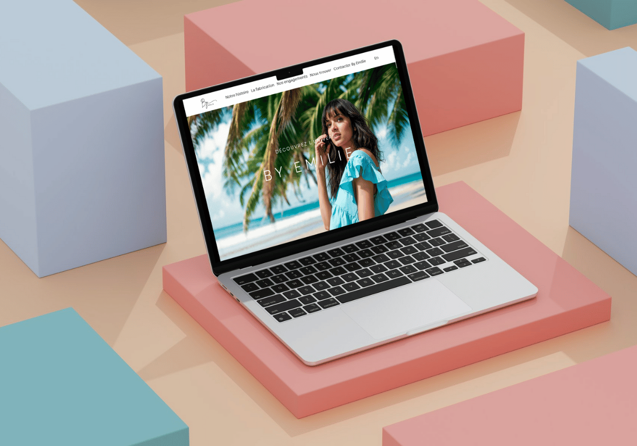 Page d'accueil d'un site vitrine professionnel