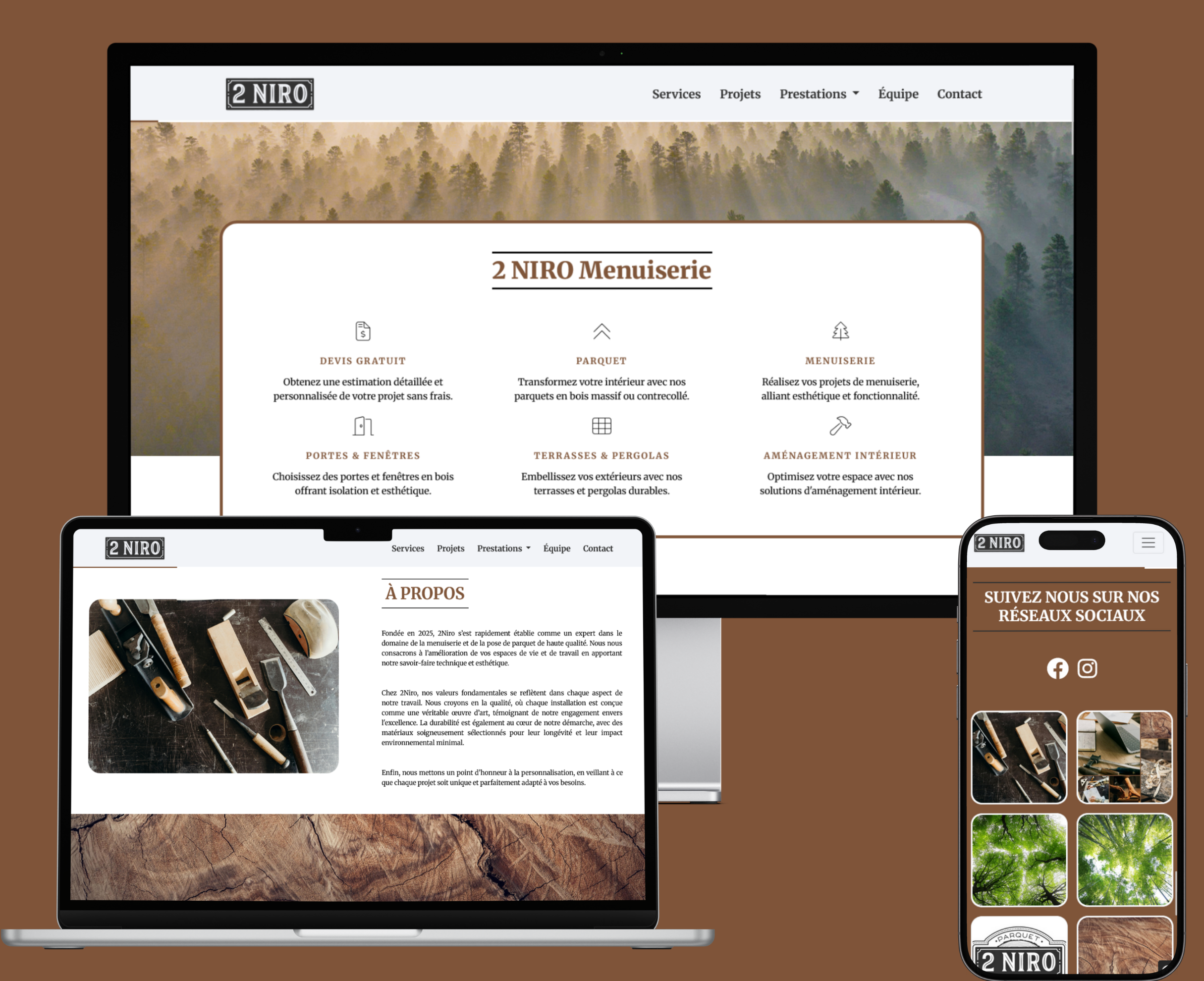 Comparaison 1ere : Site vitrine 2Niro