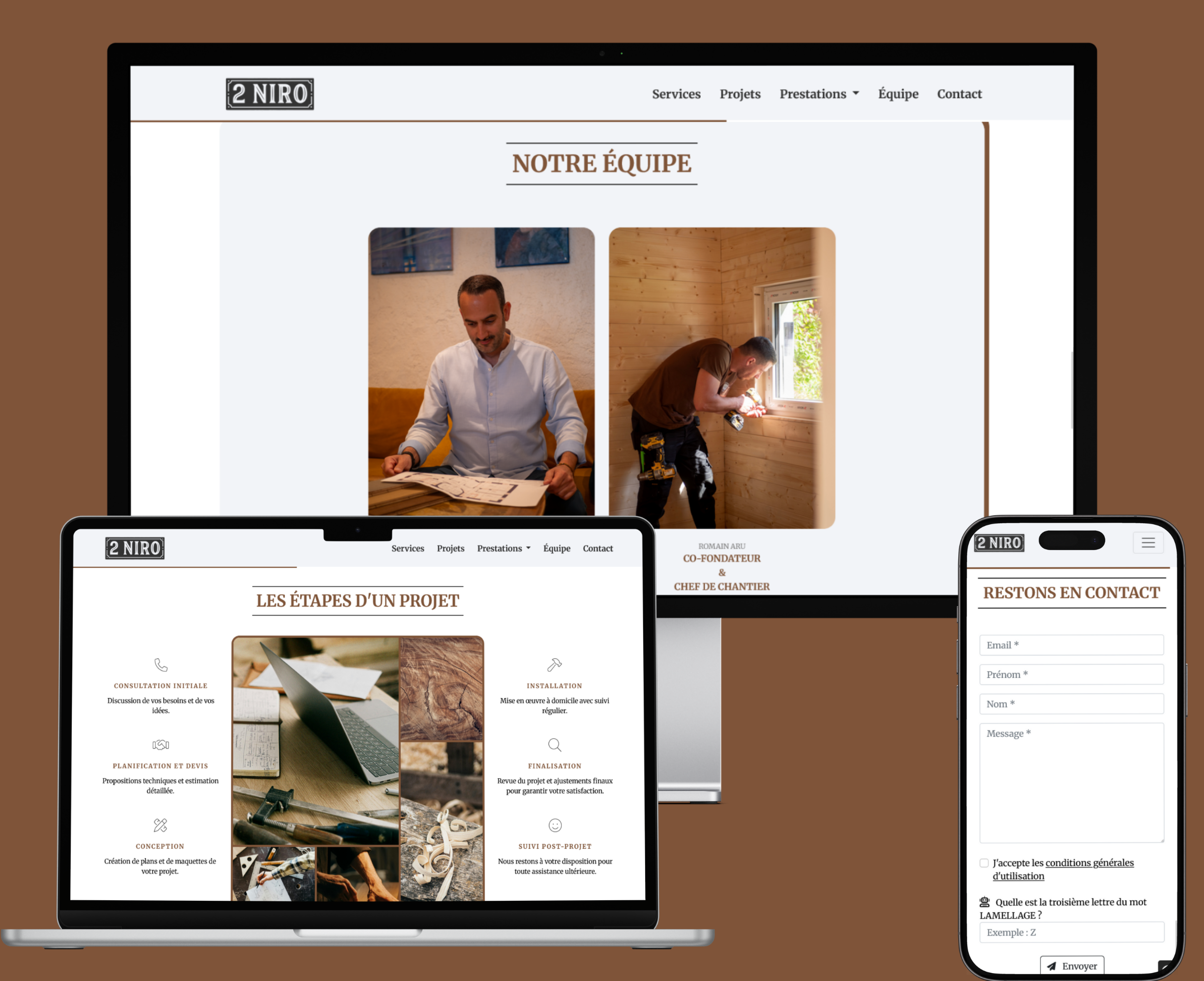 Comparaison 2eme : Site vitrine 2Niro