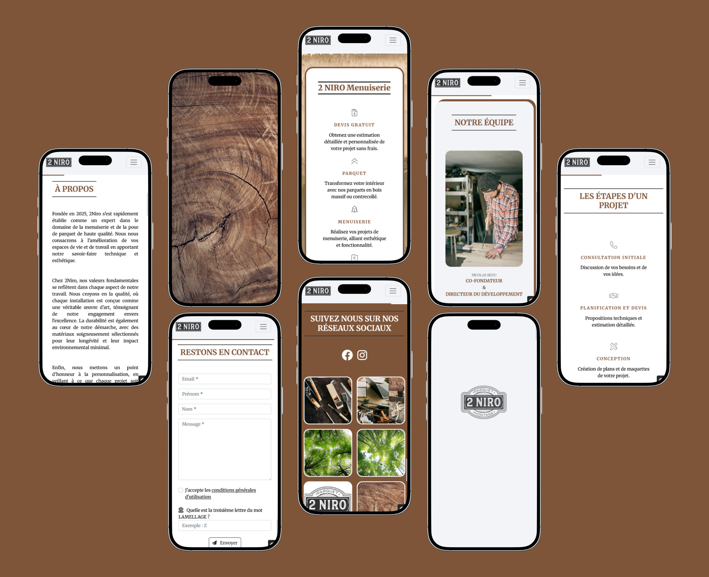 Captures d'écran: Site vitrine 2Niro