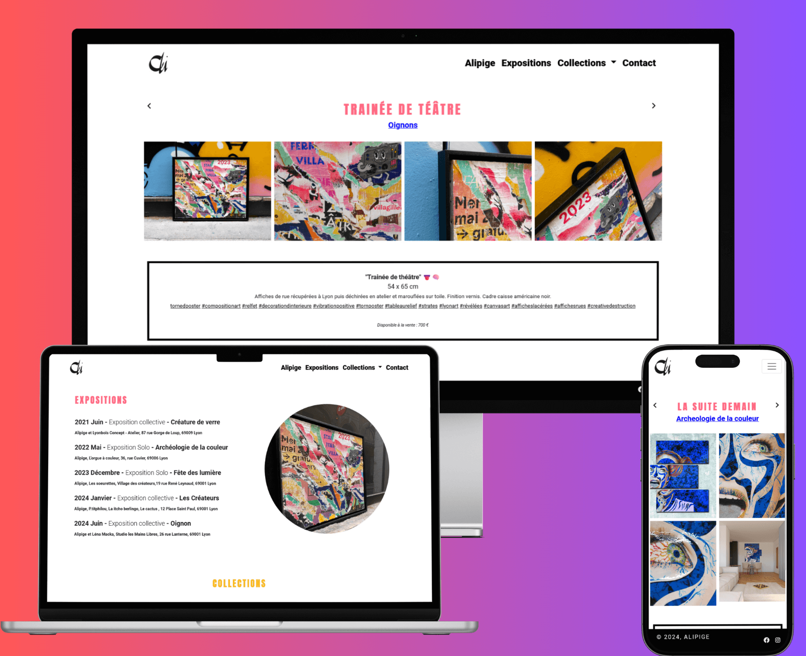 Comparaison 2eme : Site vitrine Alipige
