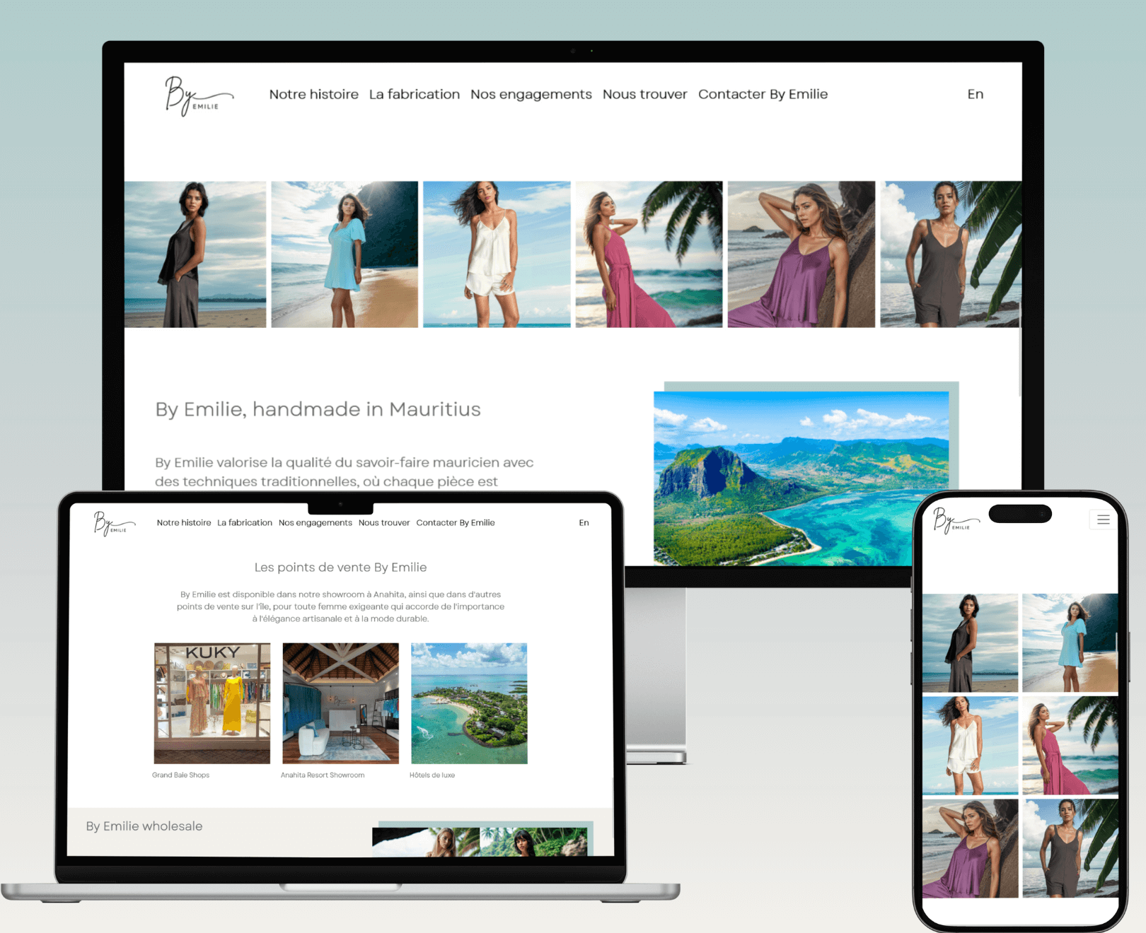 Comparaison 1ere : Site vitrine ByEmilie