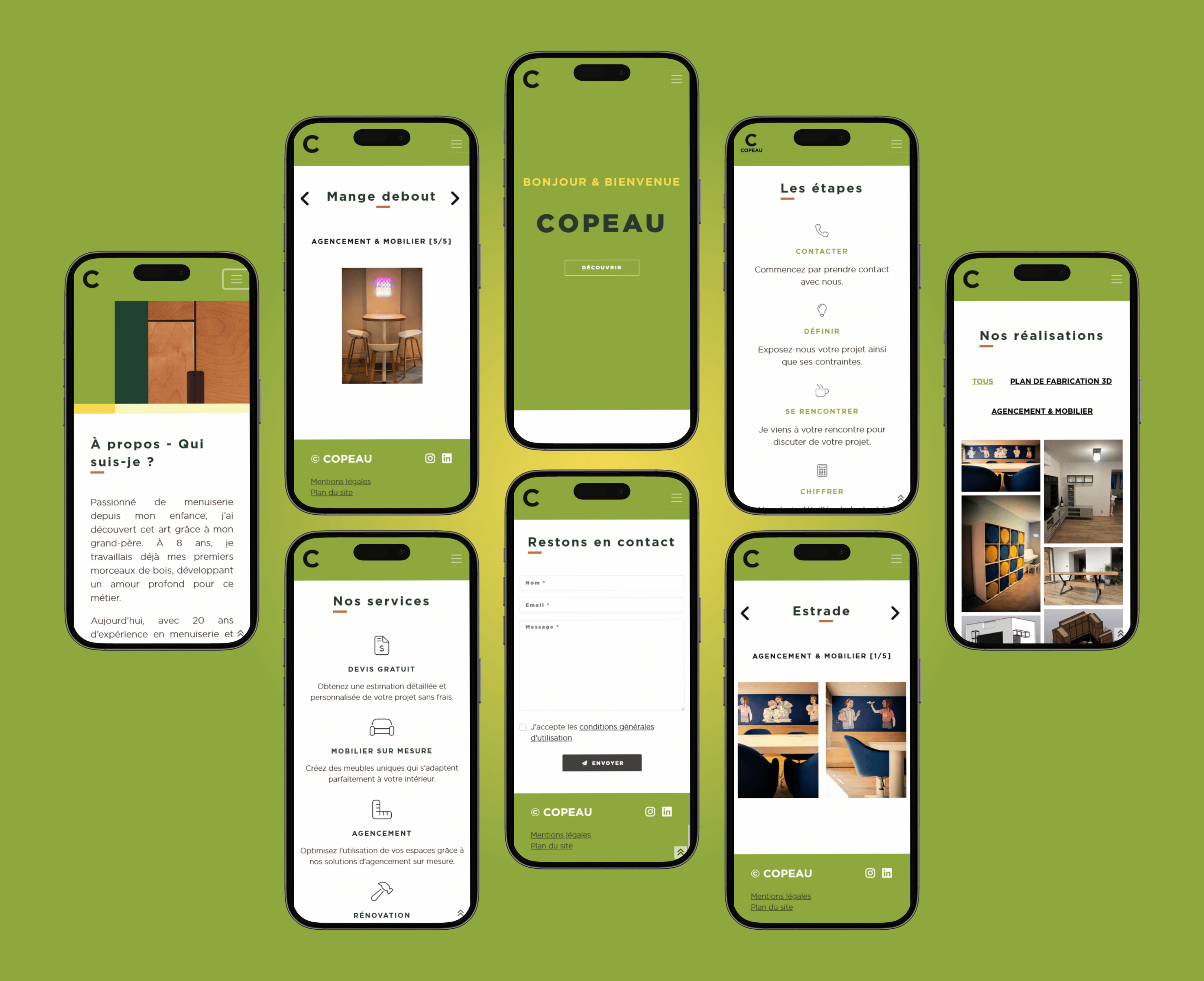 Captures d'écran: Site vitrine Copeau
