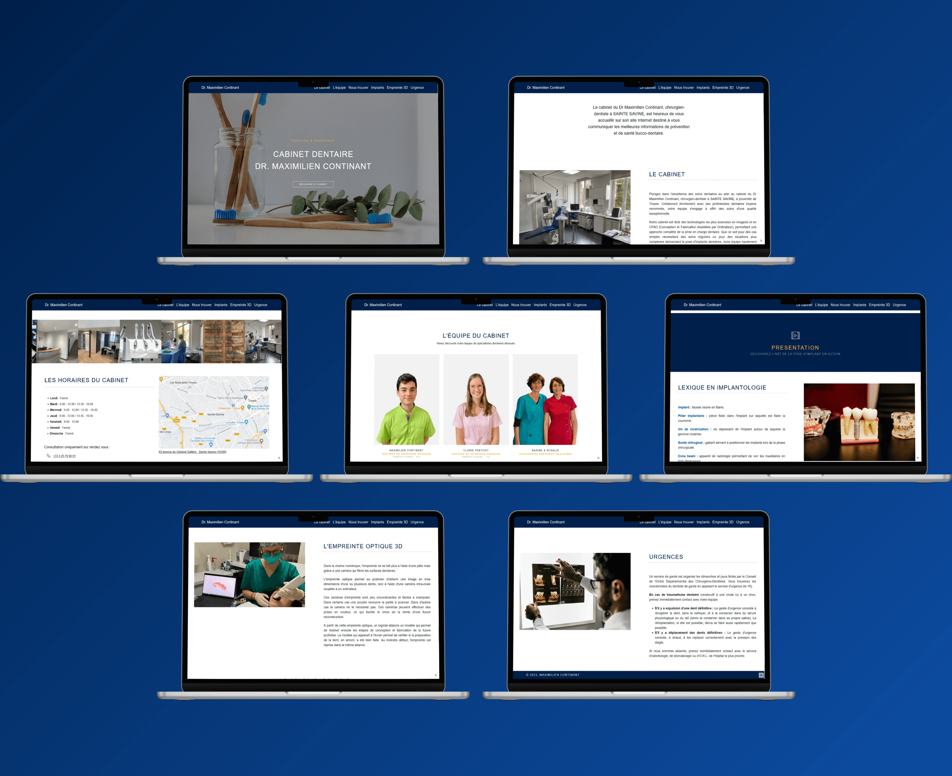 Captures d'écran: Site vitrine Docteur Continant