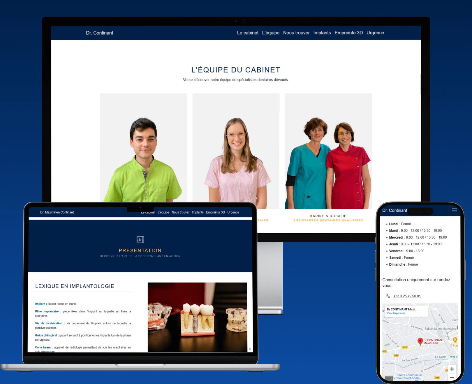 Comparaison 2eme : Site vitrine Docteur Continant