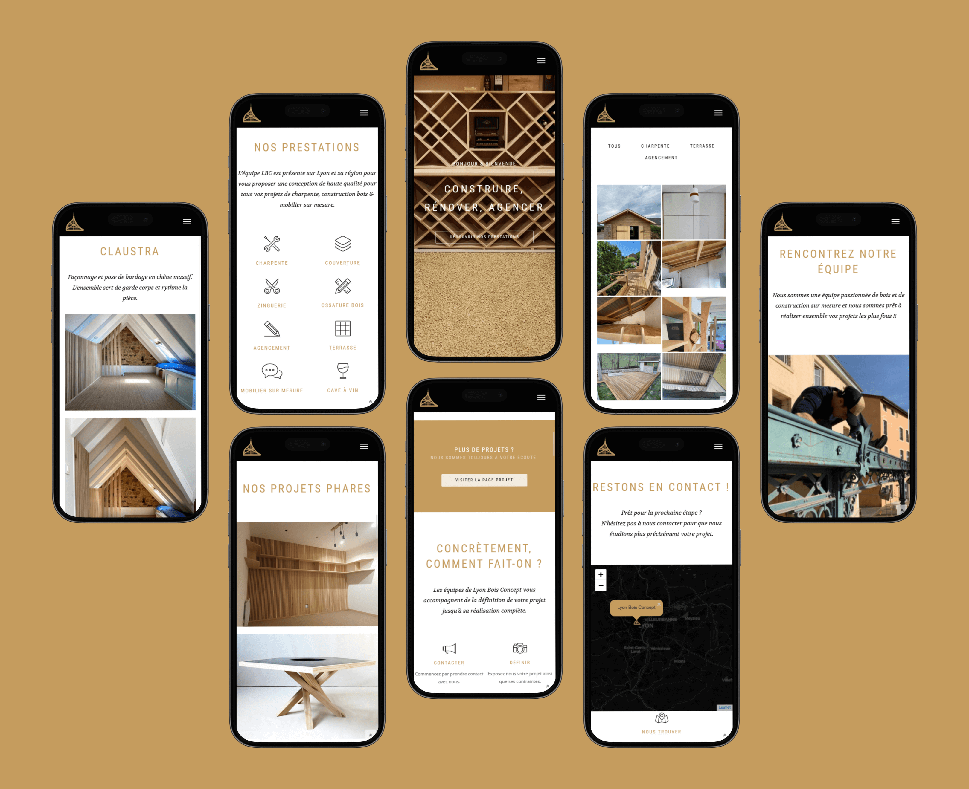 Captures d'écran: Site vitrine LyonBoisConcept