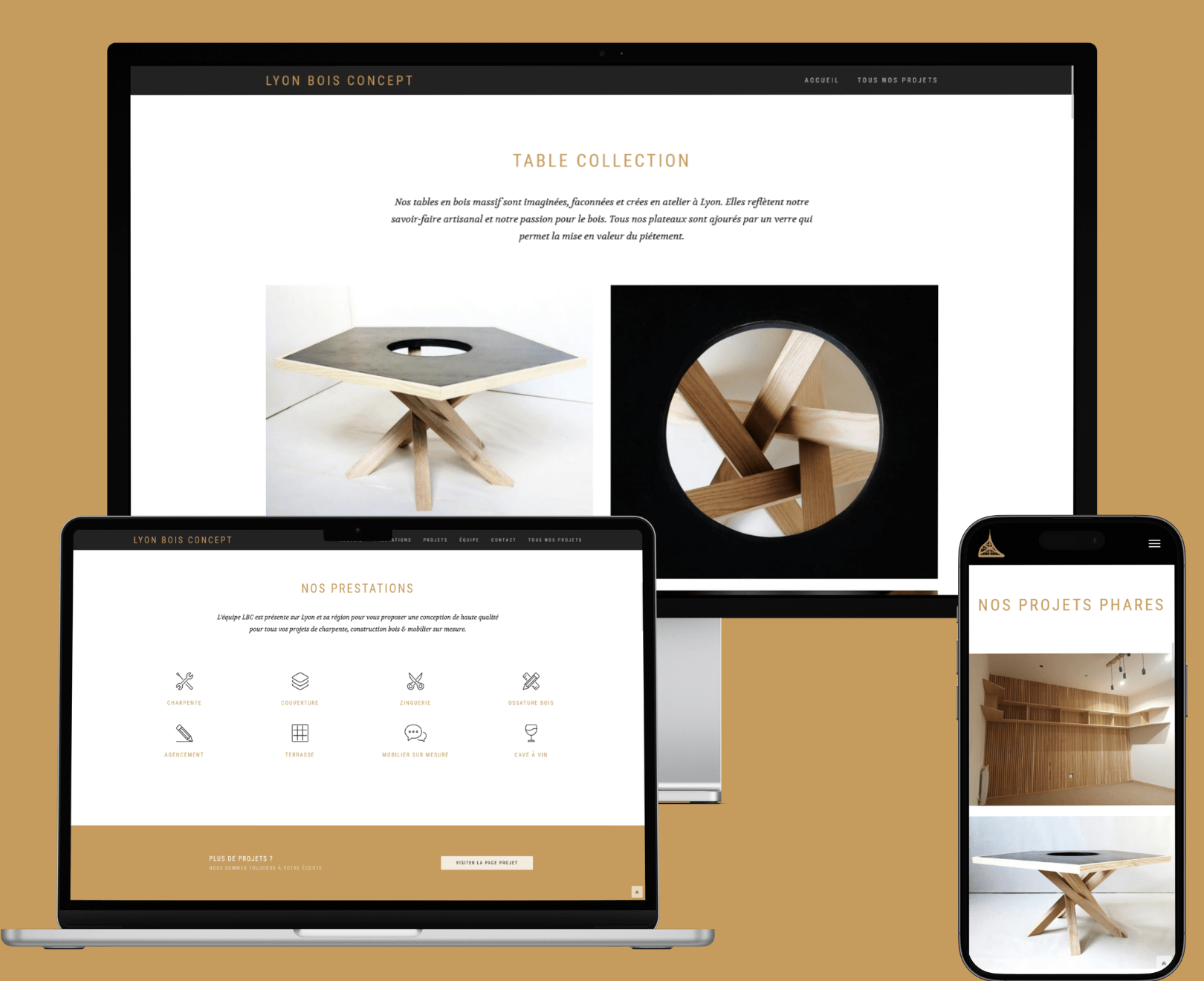 Comparaison 2eme : Site vitrine LyonBoisConcept