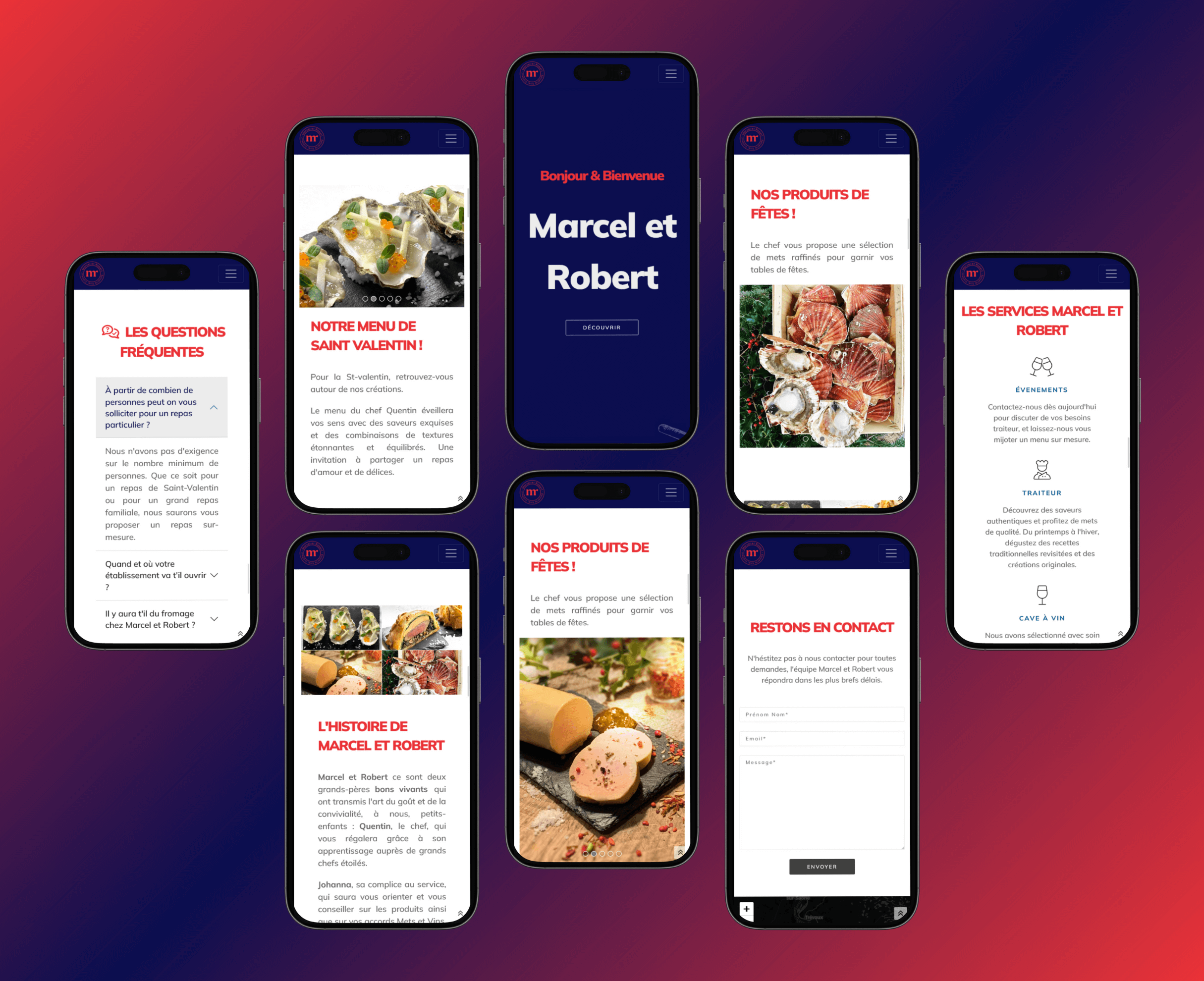 Captures d'écran: Site vitrine Marcel et Robert